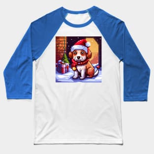 Pixel X-mas Beagle Baseball T-Shirt